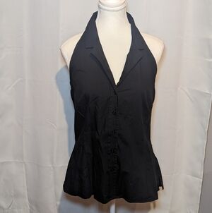 Faded Glory Black Halter Blouse